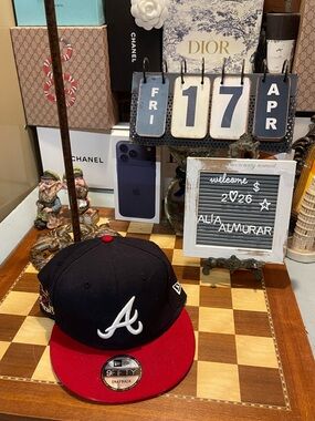 Atlanta Braves Back To School Black Red 59Fifty Fitted Hat